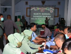 HUT ke 77 TNI Tahun 2022, Kodim 0802/Ponorogo Gelar Donor darah